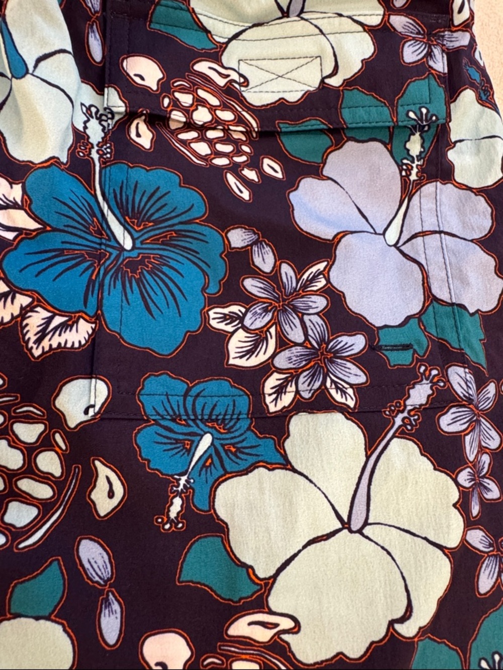 Vilebrequin Moorise Moorea Swim Trunks XL Blue Floral Turtle Print NWT - Picture 14 of 16